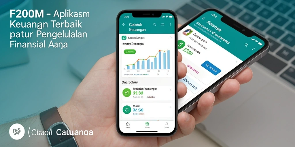 Tampilan antarmuka F200M yang user-friendly untuk Catatan Keuangan.