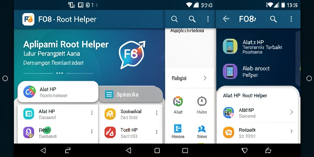 Tampilan antarmuka FO8 dengan fitur Root Helper yang efisien.