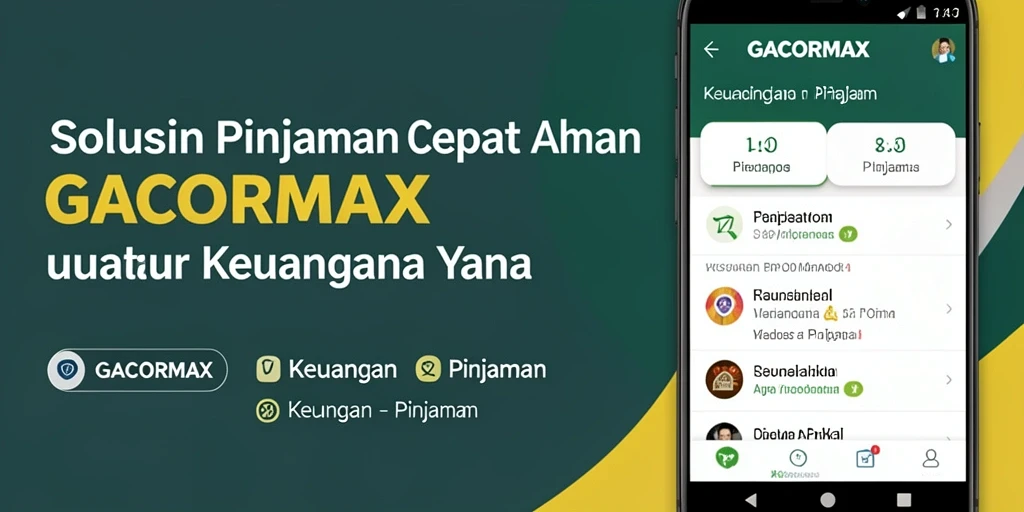 Antarmuka GACORMAX yang sederhana dan mudah digunakan untuk pengajuan pinjaman.