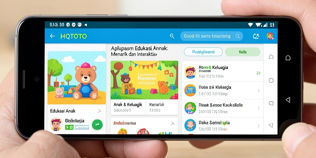 Antarmuka aplikasi HQTOTO untuk pembelajaran Edukasi Anak yang interaktif.