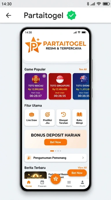 Tampilan kanal resmi partaitogel