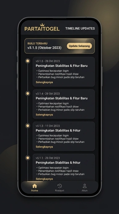 Tampilan riwayat versi partaitogel